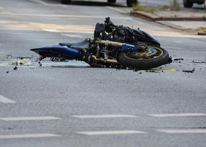 Foto d'arxiu d'un accident de moto