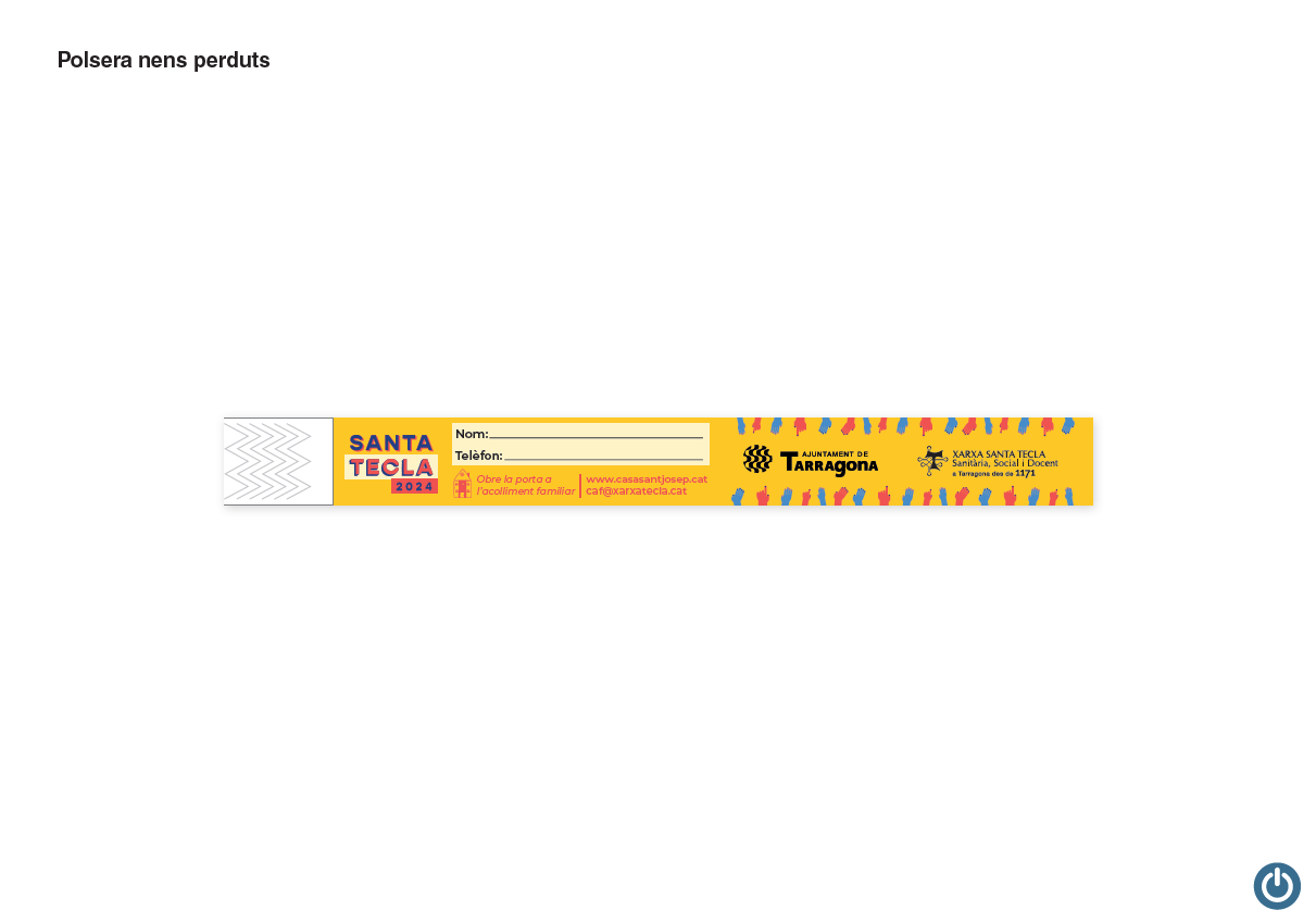 polsera nens perduts santa tecla