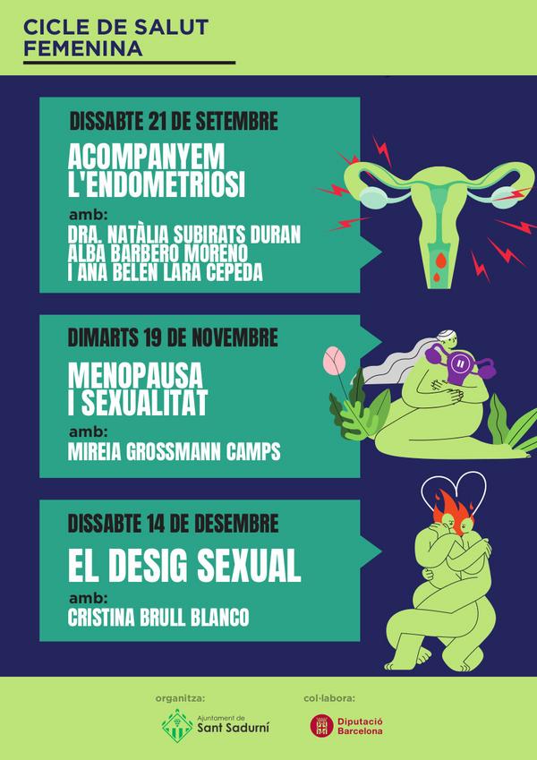 Cartell del cicle de salut femenina organitzat a Sant Sadurní d'Anoia