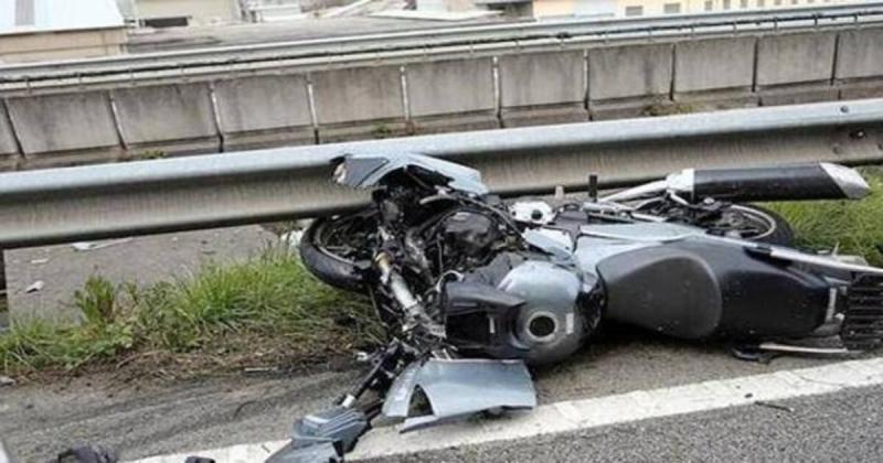 Foto d'arxiu d'un accident de moto