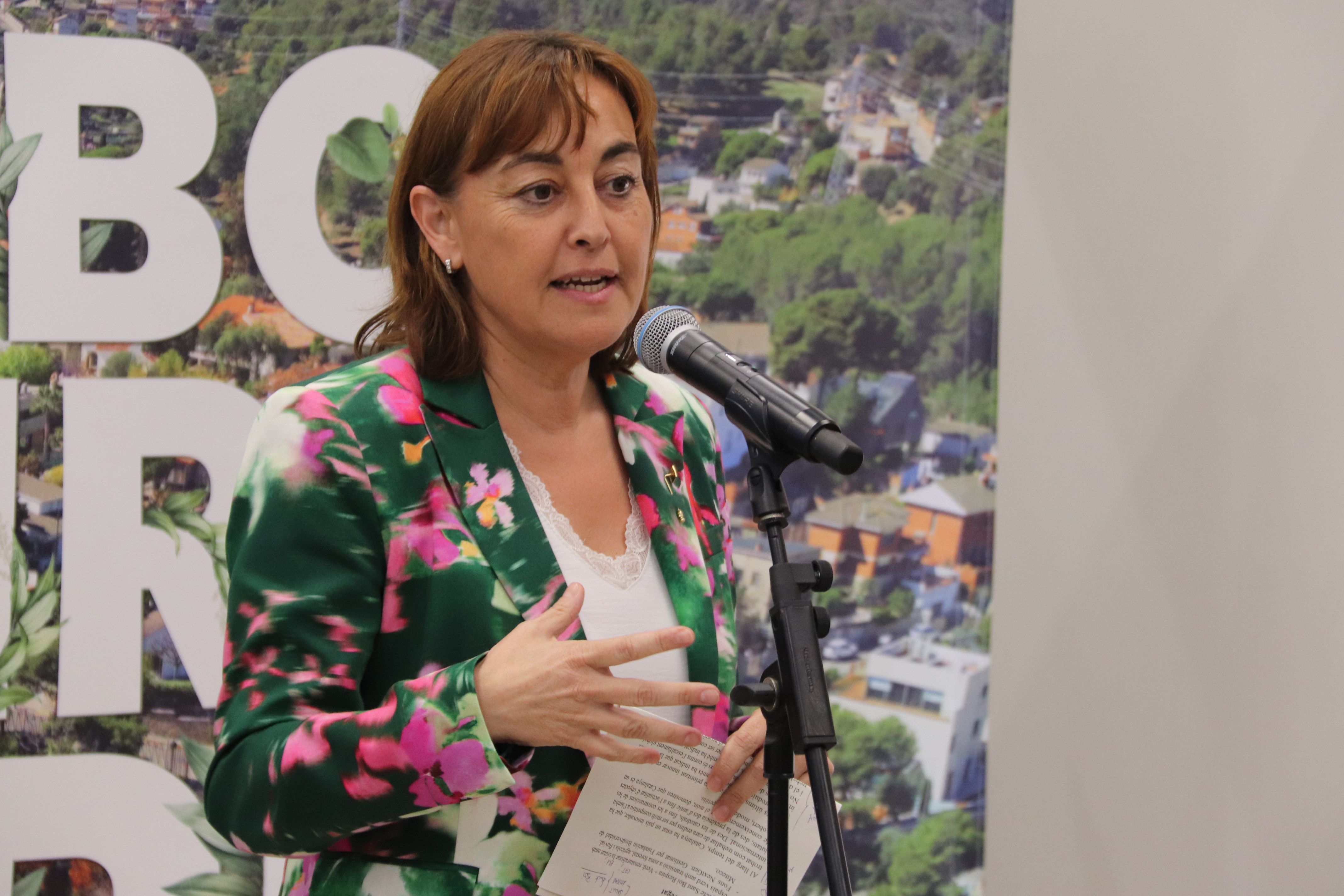 Sílvia Paneque en la presentació de 'Sant Boi Respira +Verd'
