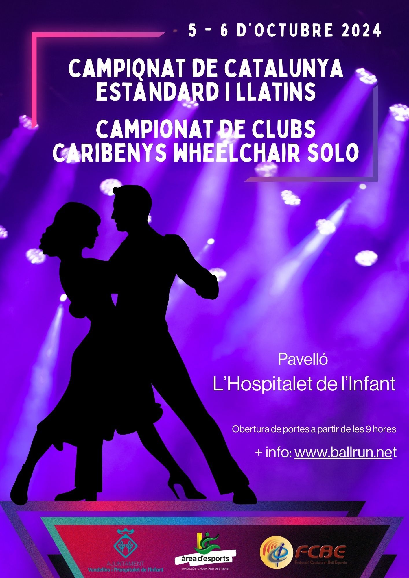 Cartel del Campeonato de Cataluña de Bailes Estándar y Latinos 2024