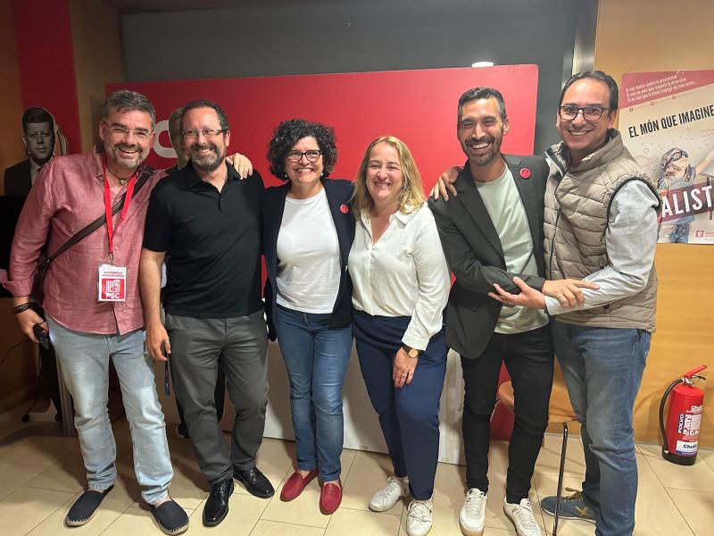 Candidats del PSC per la demarcació de Tarragona juntament amb el seu equip de campanya