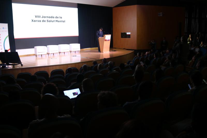 Salvador Illa en la inauguració de la VIII Jornada de la Xarxa de Salut Mental del Parc Sanitari Sant Joan de Déu