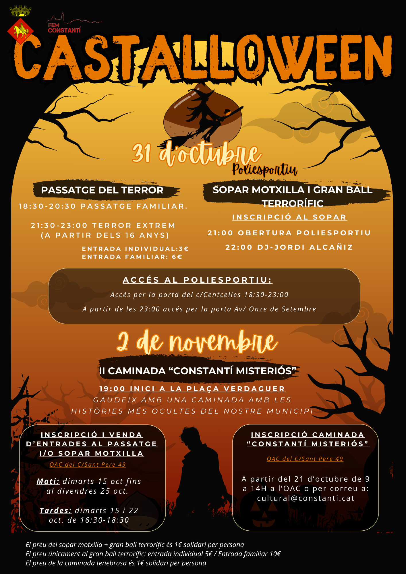 Cartell de Castalloween 2024 a Constantí