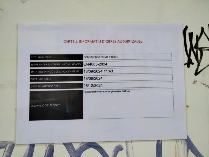 cartell informatiu obres ocine Lleida