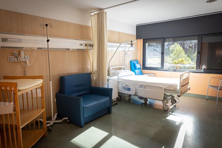 Una habitació de l'hospital del Vendrell