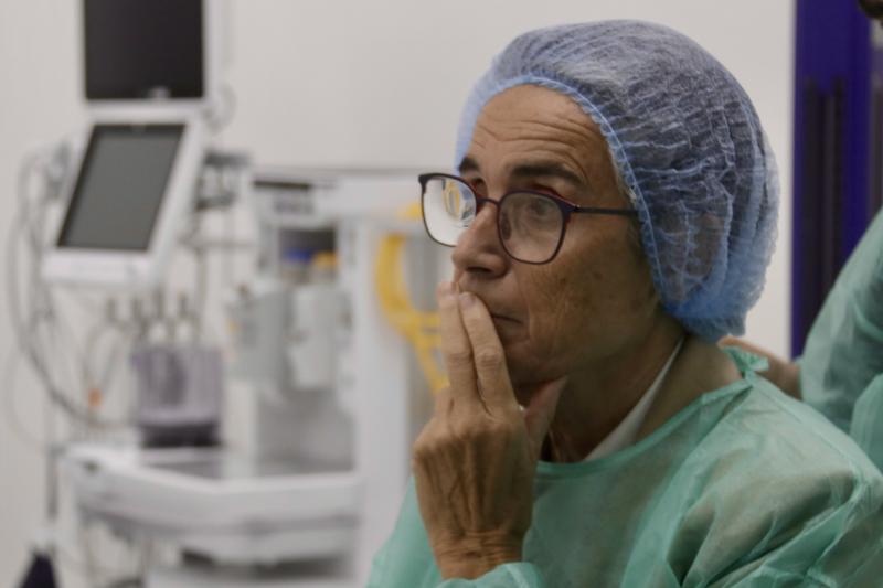 Olga Pané en el Hospital de Mataró