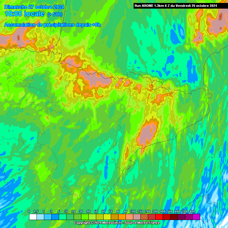Previsión de acumulación de lluvias el 26 de octubre en Cataluña