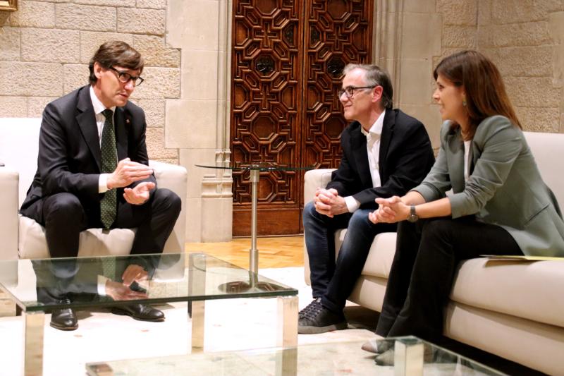 Salvador Illa, Josep Maria Jové i Marta Vilalta al Parlament