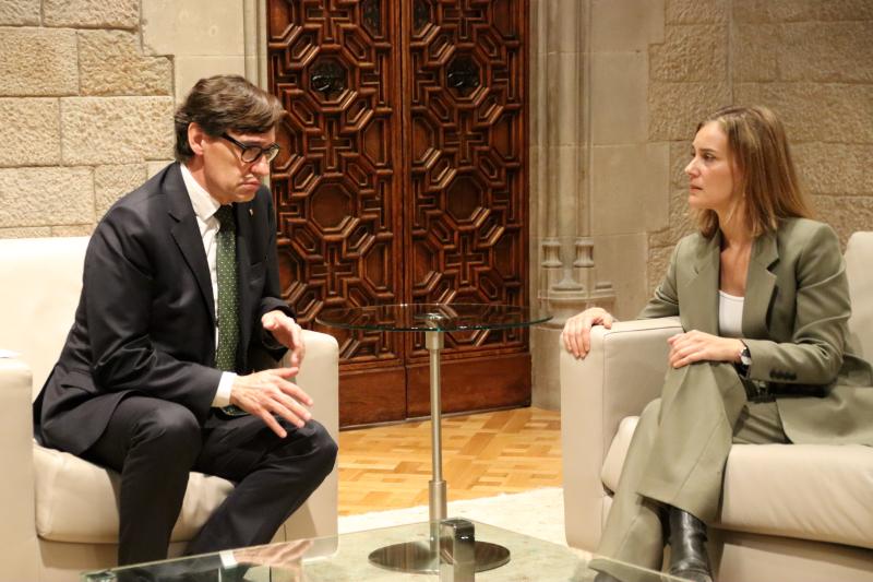 Salvador Illa i Jéssica Albiach al Parlament
