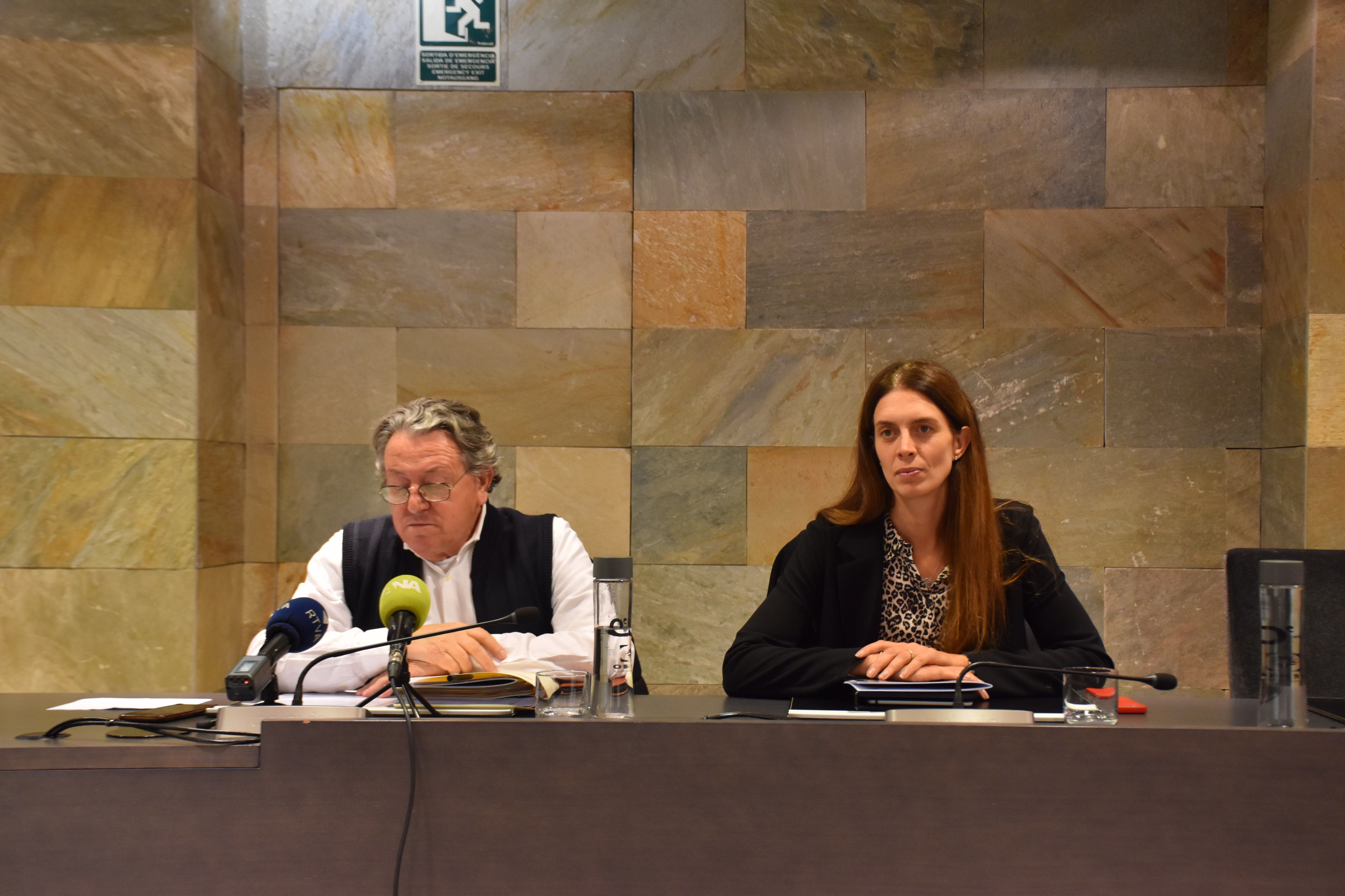 Los consejeros de la oposición Enric Dolsa y Jordina Bringué