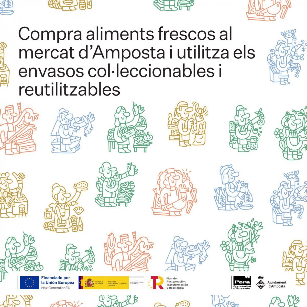 Campaña de envases reutilizables en el Mercado de Amposta