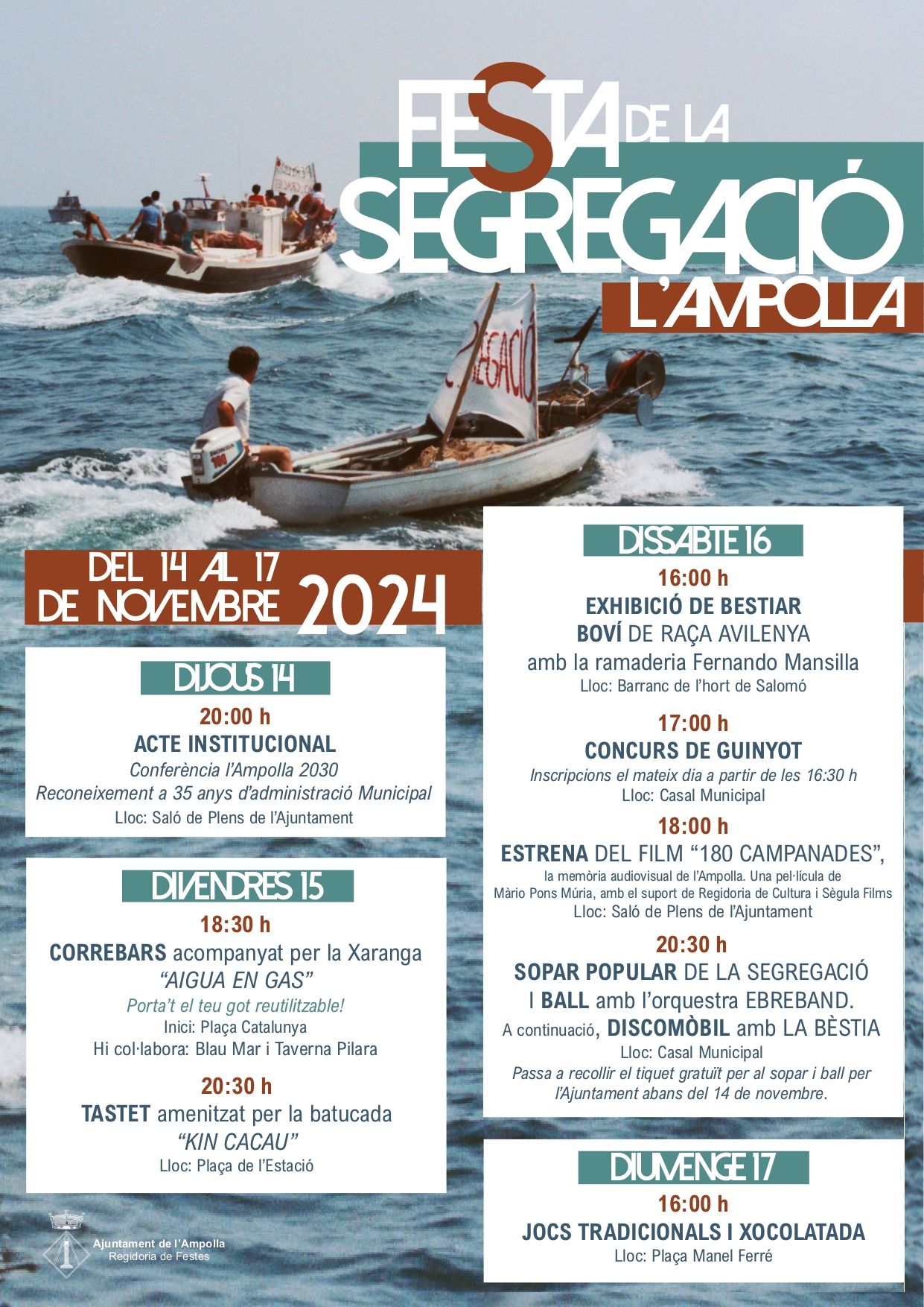 Cartel Fiesta de la Segregación 2024 L'Ampolla