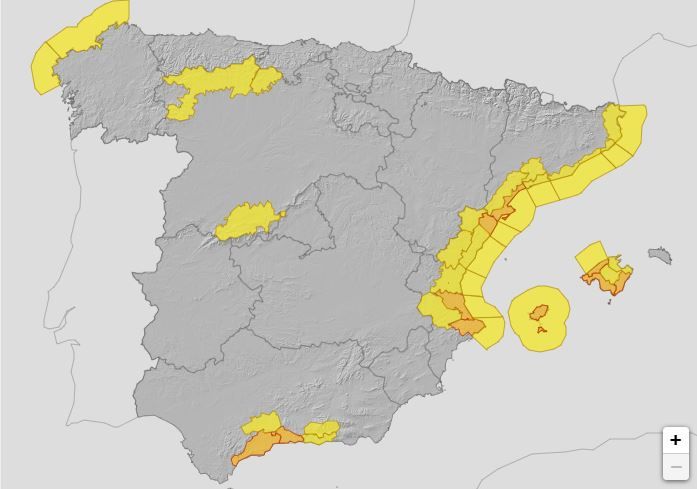 Avisos AEMET per al 13 de novembre del 2024