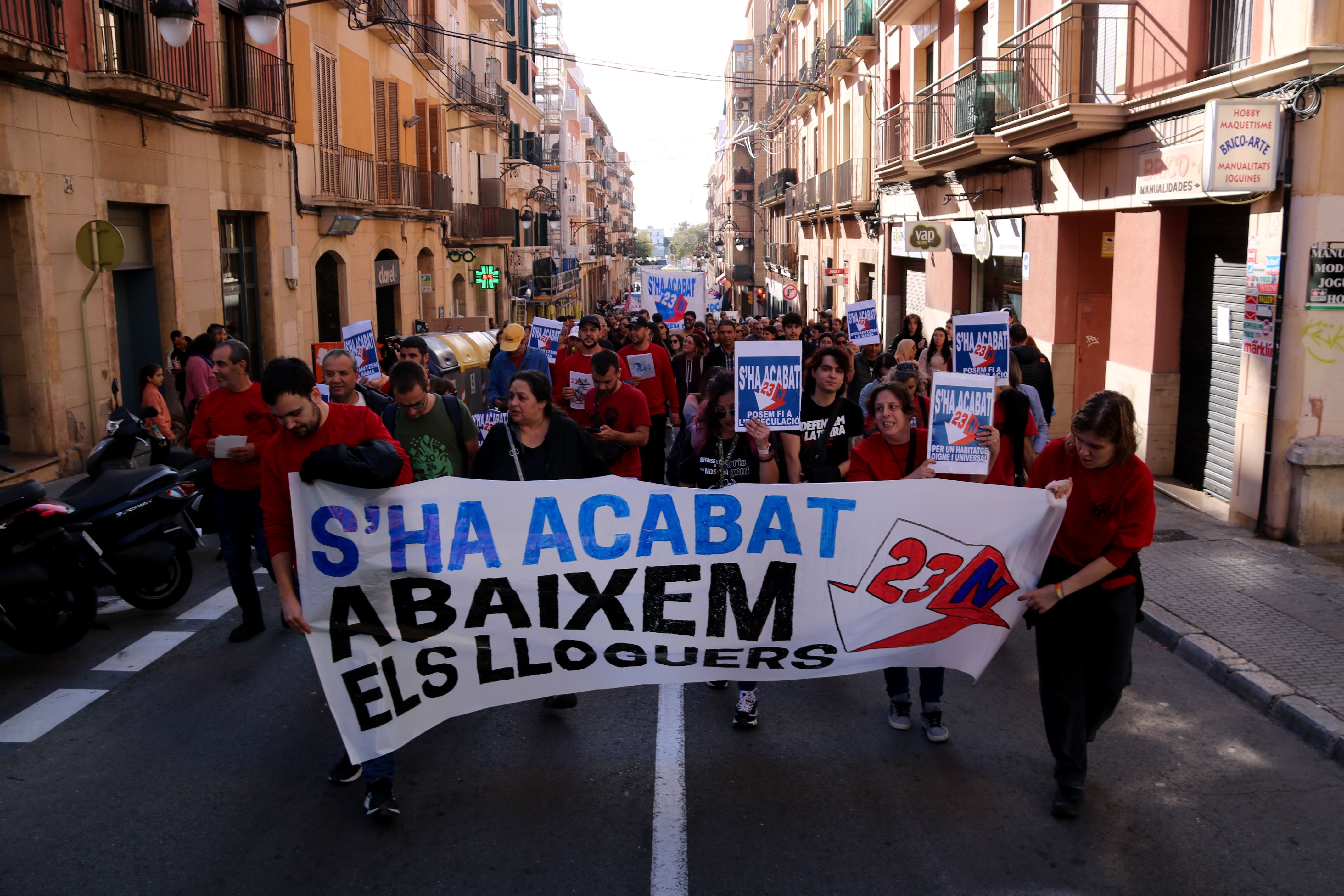 Manifestació contra els lloguers a Tarragona