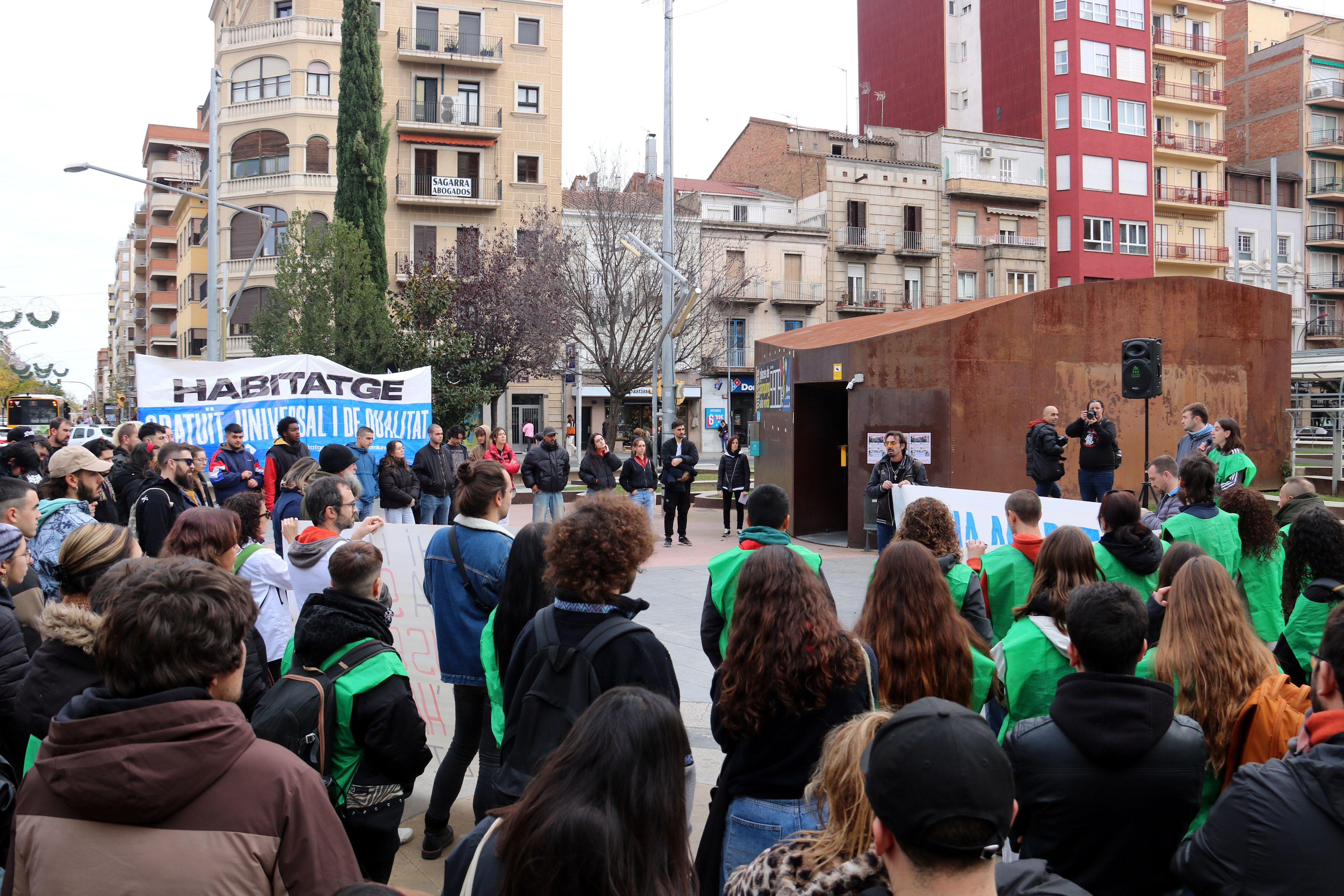 Manifestació contra els lloguers a Lleida