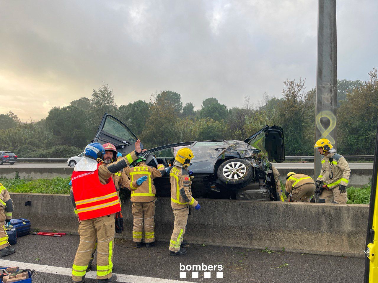 Accident a la C-58 a Ripollet