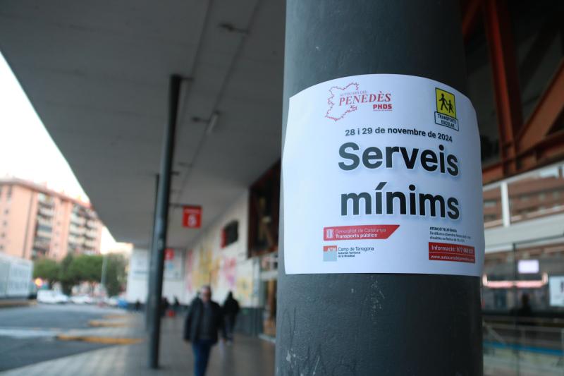 Serveis mínims a l'estació de bus de Tarragona