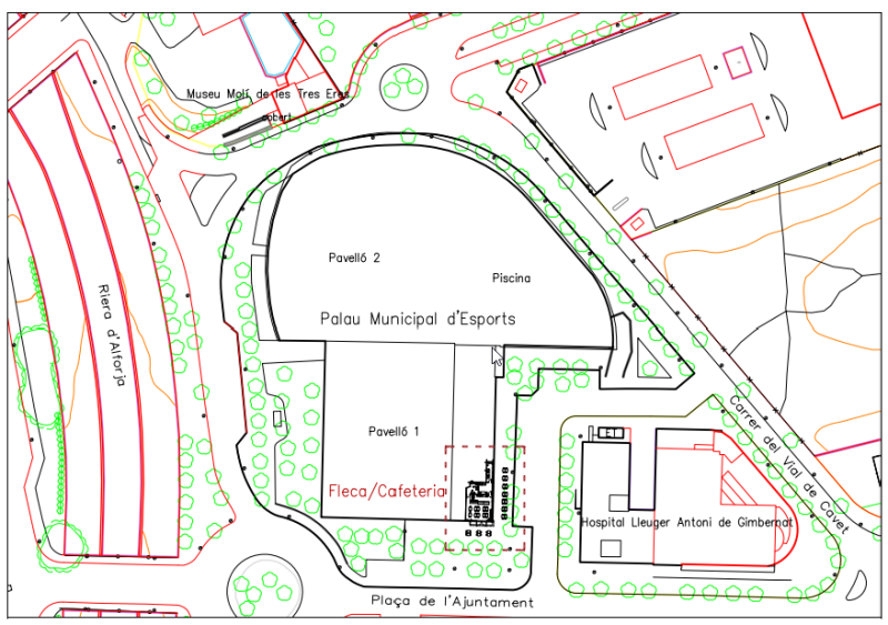 Plànol Palau Municipal d'Esports Cambrils