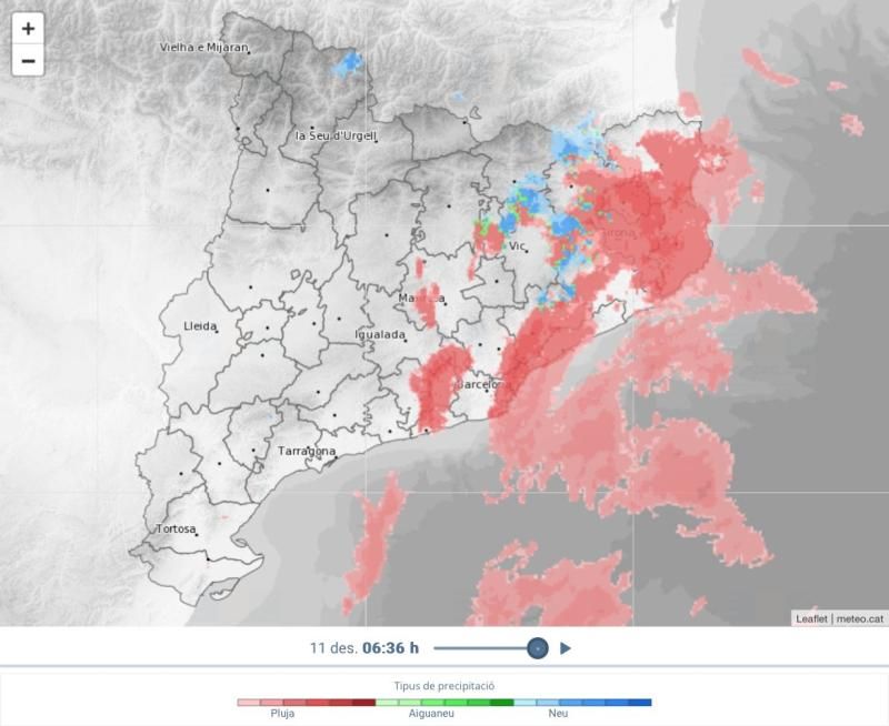 Radar de pluja i neu 11-12-2024