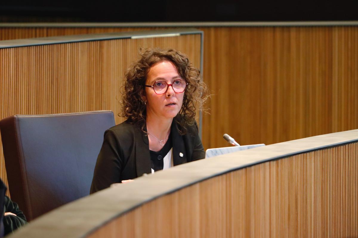 La presidenta del grupo parlamentario socialdemócrata, Judith Casal