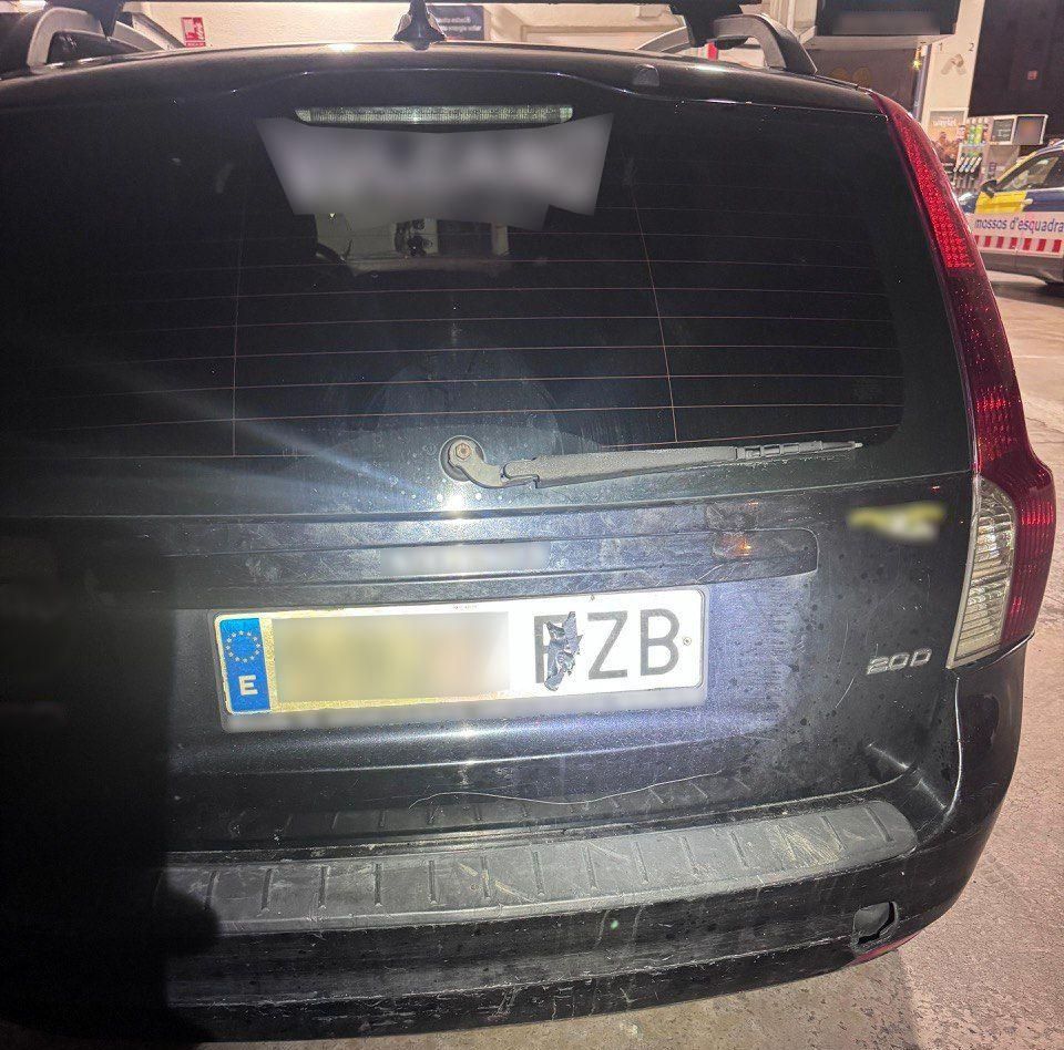 matricula-trasera-detencio-mossos-tarragona