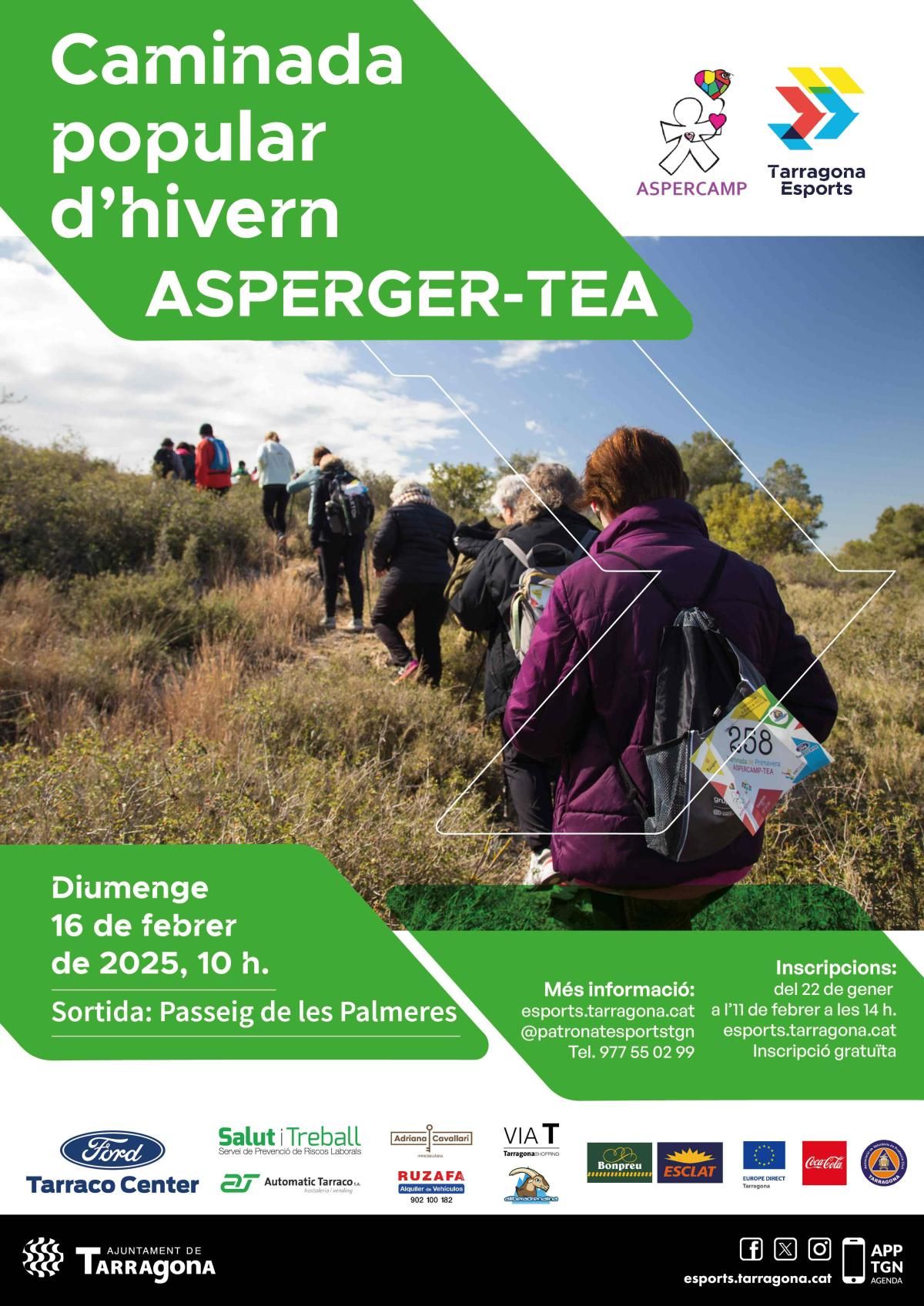 Cartell Caminada Popular d'Hivern Asperger -tea