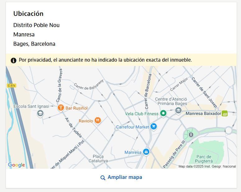 Piso en venta en Manresa con vistas a la playa - mapa