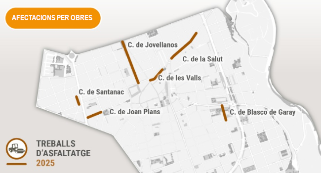 Treballs d'asfaltatge 2025 a Sabadell