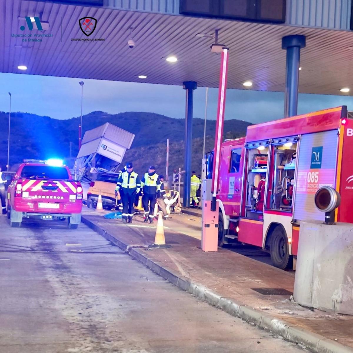 Accident al peatge de l'AP-46 a Màlaga