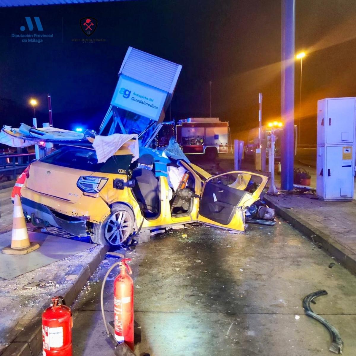 Accident al peatge de l'AP-46 a Màlaga