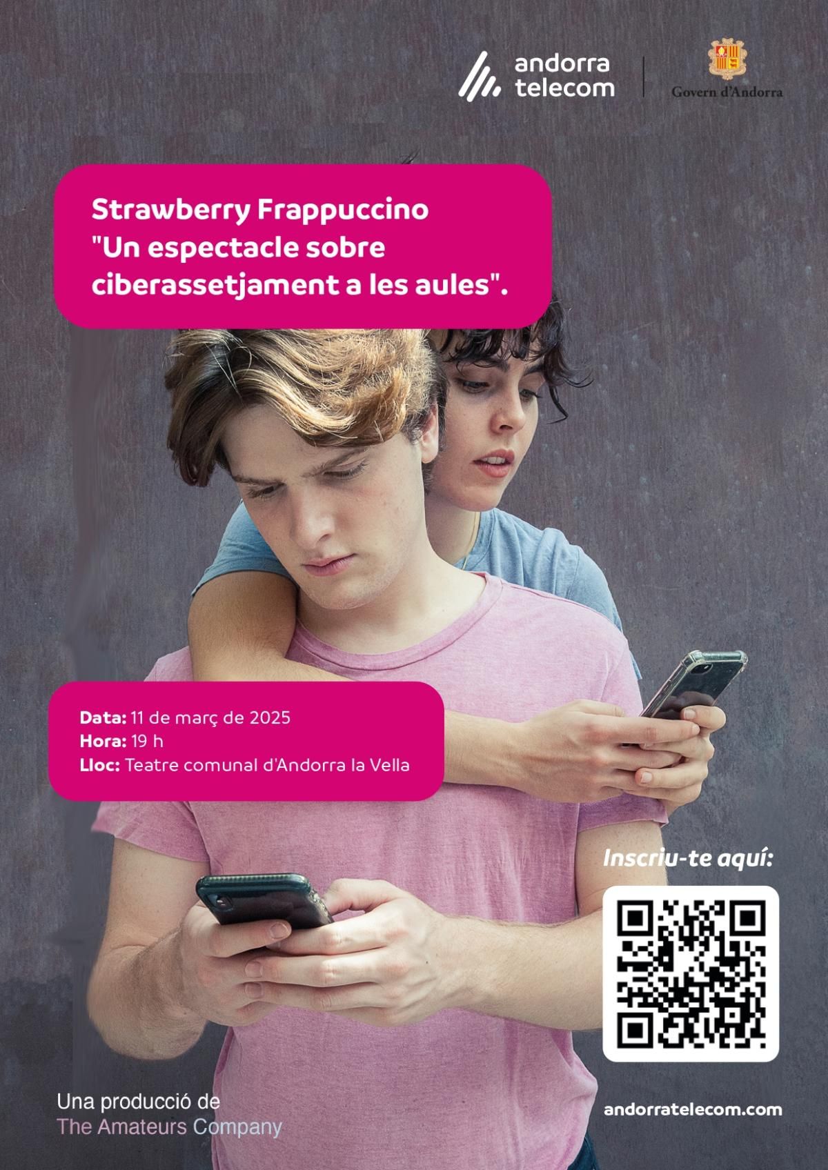 El cartell promocional de l'obra 'Strawberry Frappuccino - copia