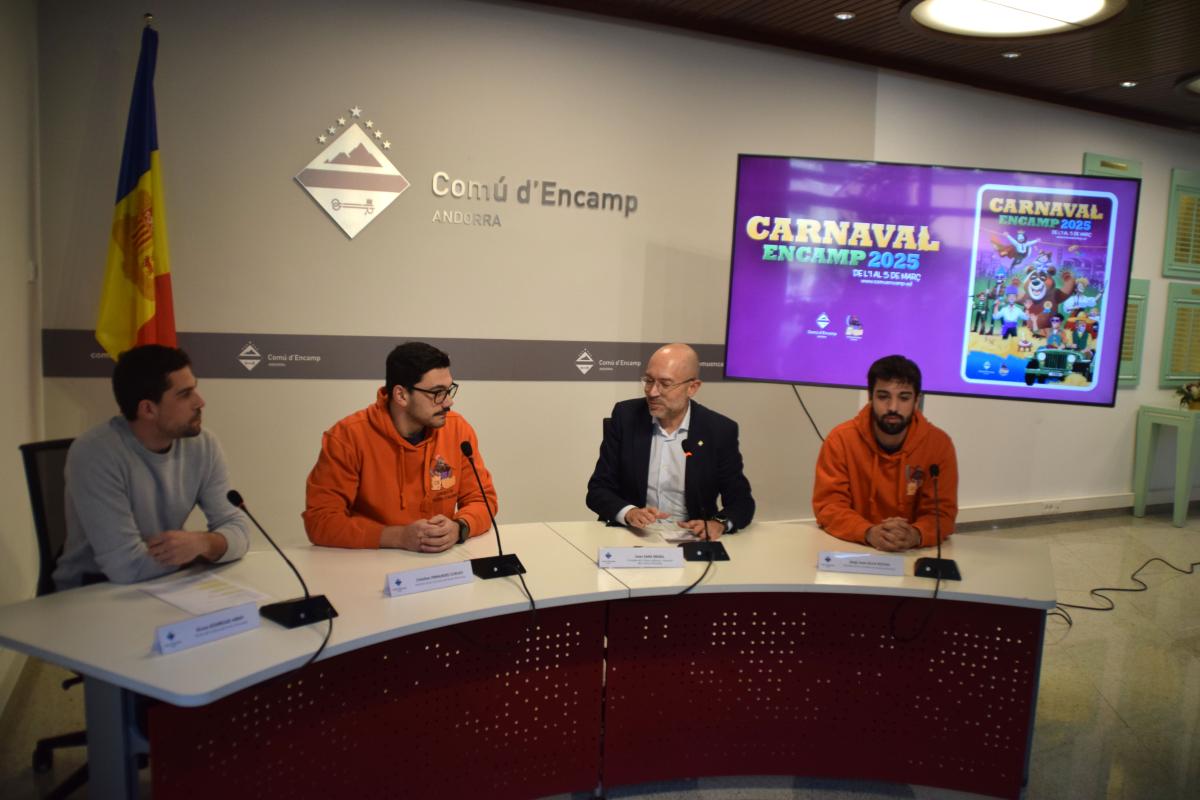 Durant la presentació del carnaval d'Encamp