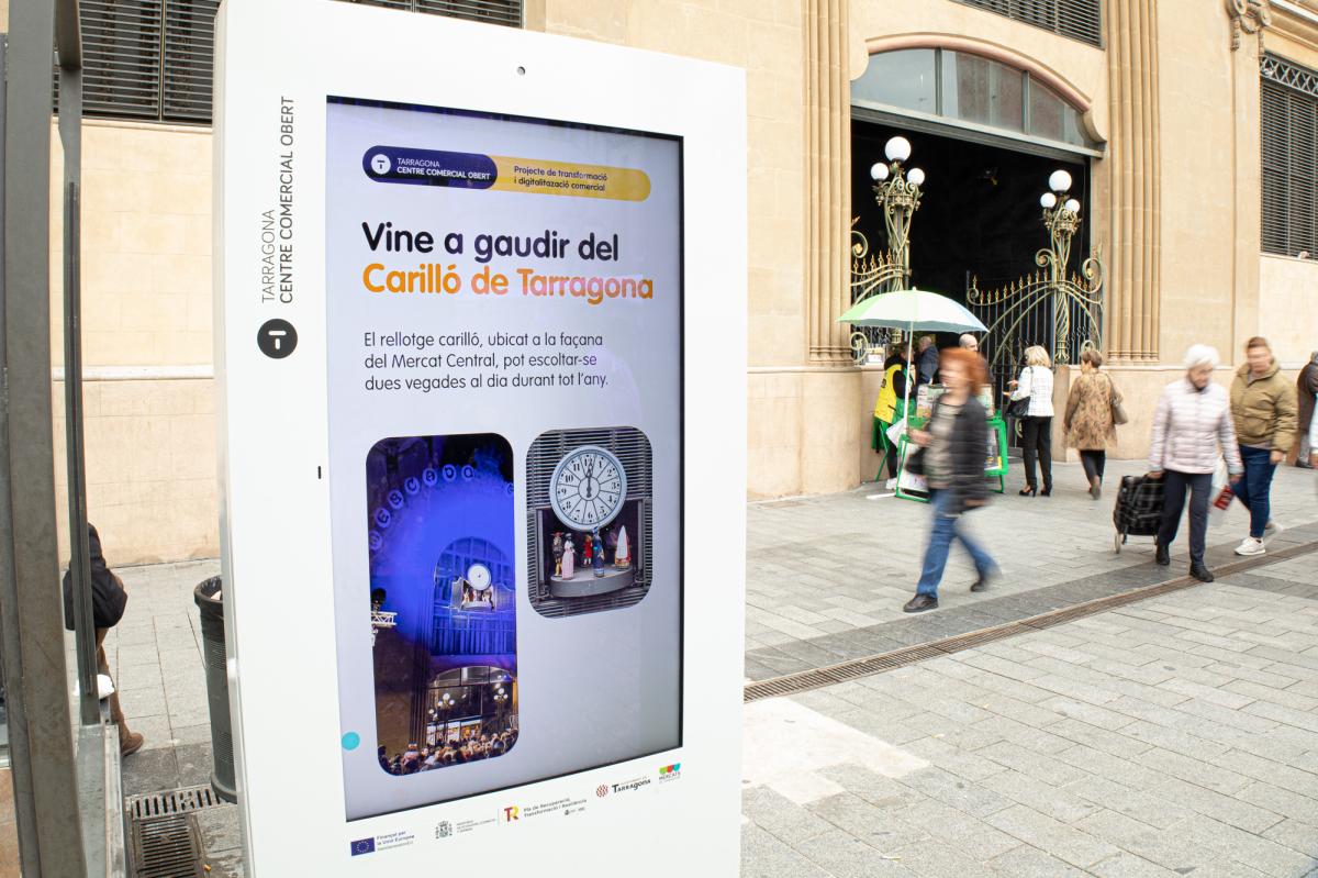 Pantalles Interactives del Projecte Tarragona Centre Comercial Obert | FOTO: David Oliete / Mercats de Tarragona