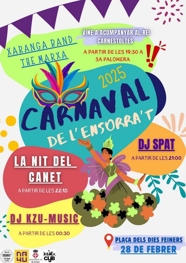 Cartell Carnaval Consell Local Joventut 2025 Blanes