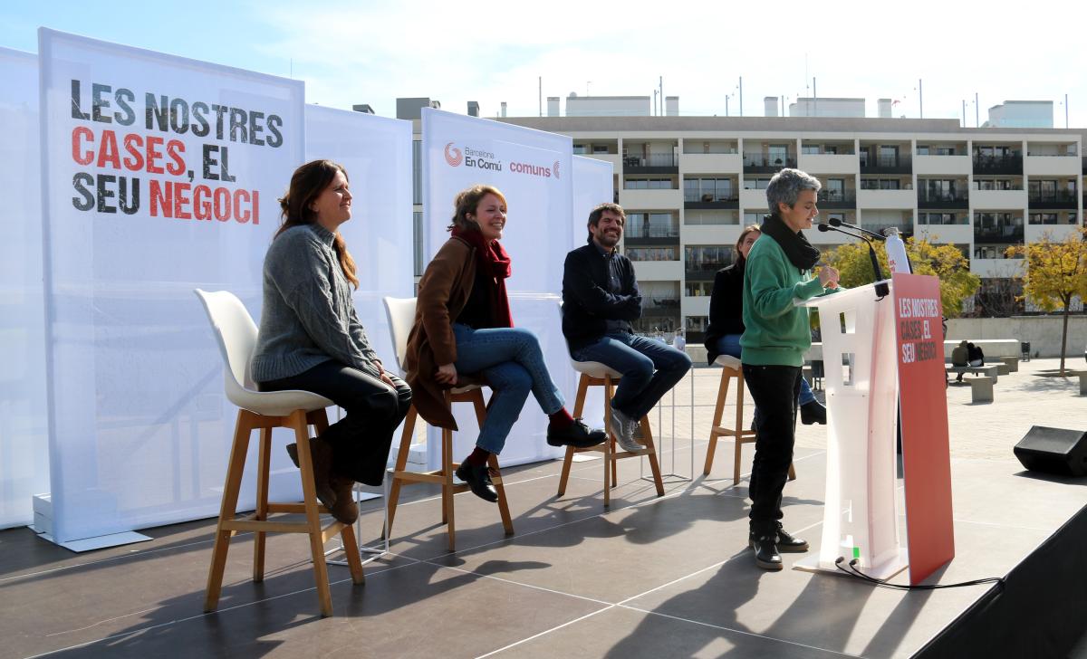 Acte dels comuns sobre habitatge a Barcelona