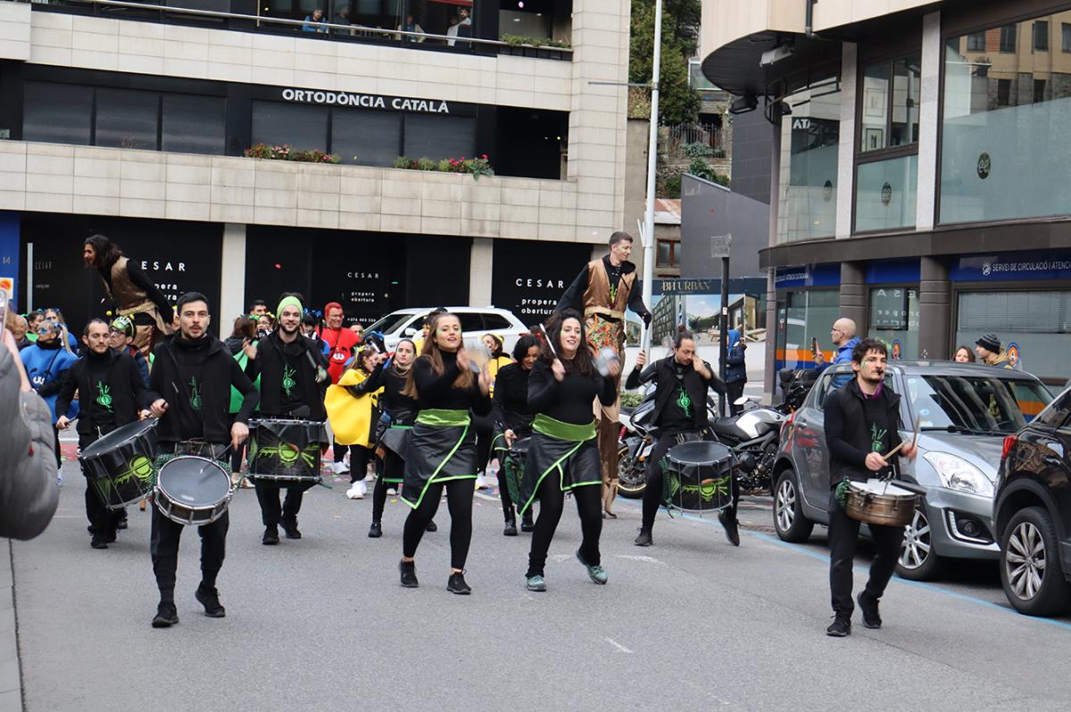 Percusionistas durante el ruedo de Andorra la Vella y Escaldes-Engordany
