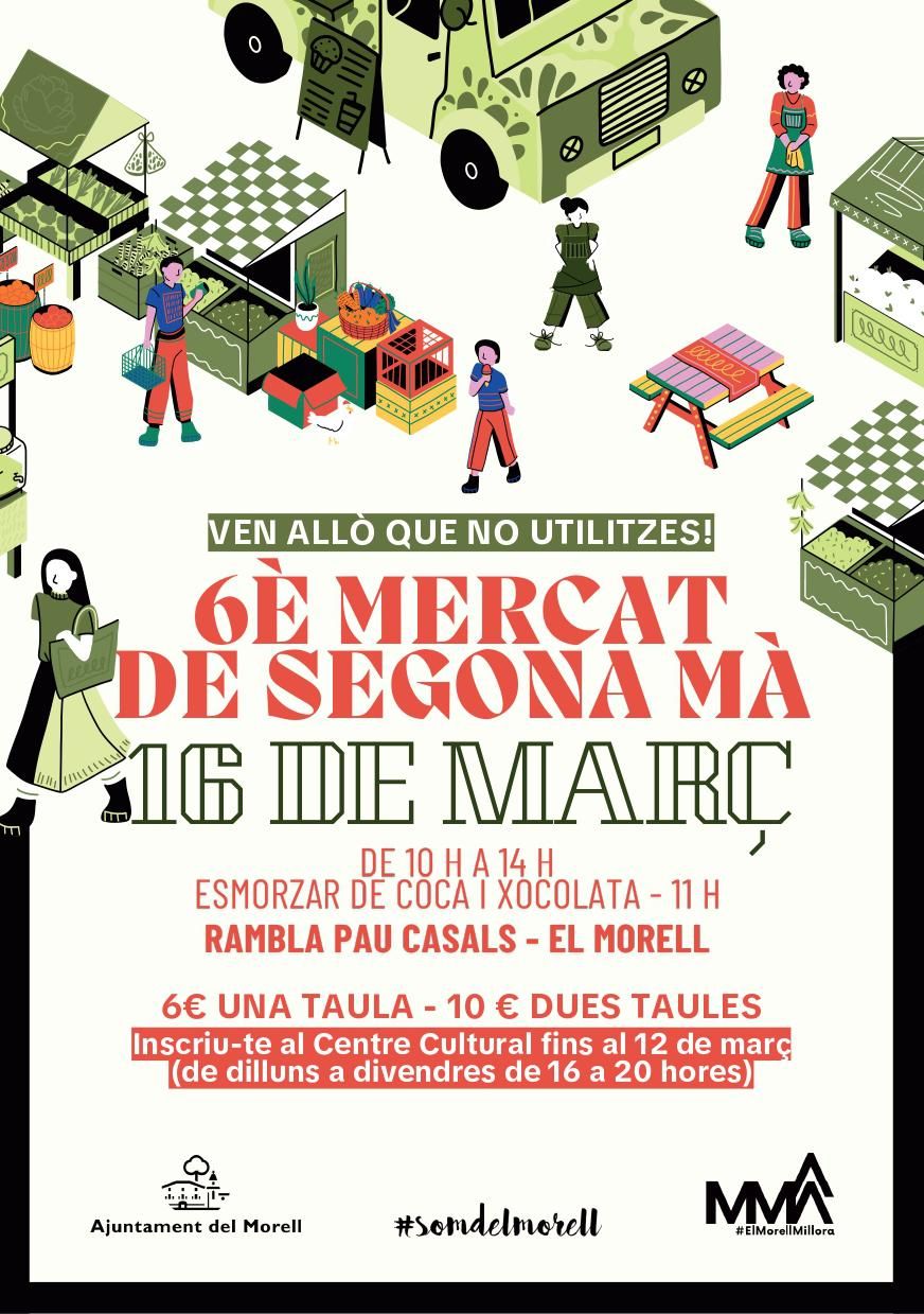 Cartell del 6è Mercat de 2a Mà del Morell