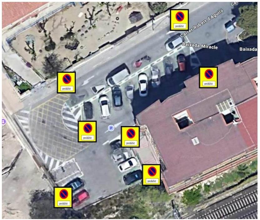 Zona afectada aparcament amfiteatre Tarragona