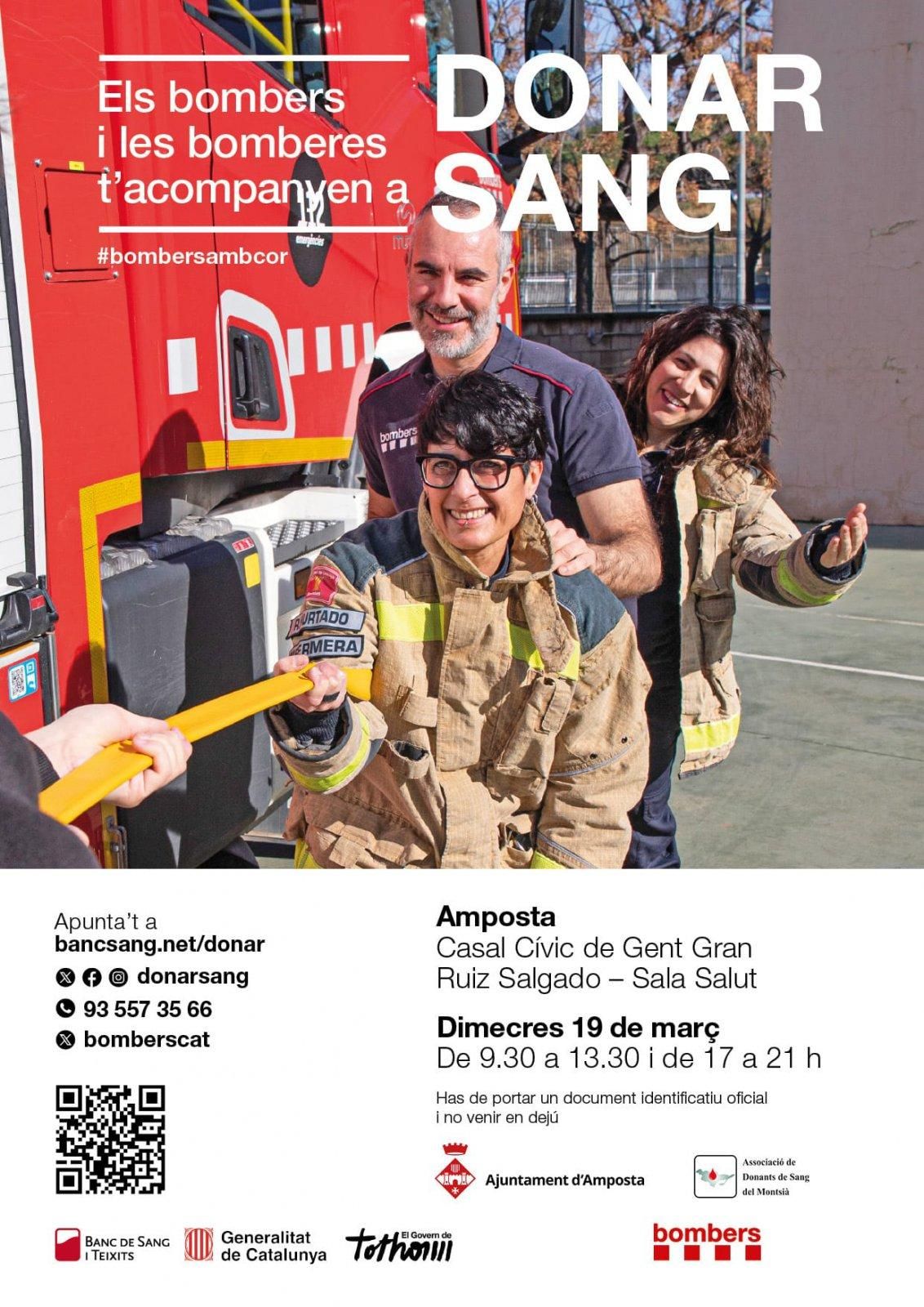 El parc de Bombers d’Amposta es torna a sumar a la campanya anual de donació de sang 1