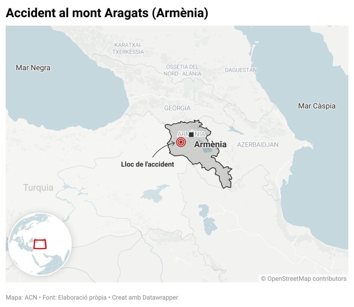 Localització de l'accident on s'han vist involucrats alpinistes catalansData de publicació: dimarts 11 de març del 2025, 17:08Localització: BarcelonaAutor: Pau Cortina