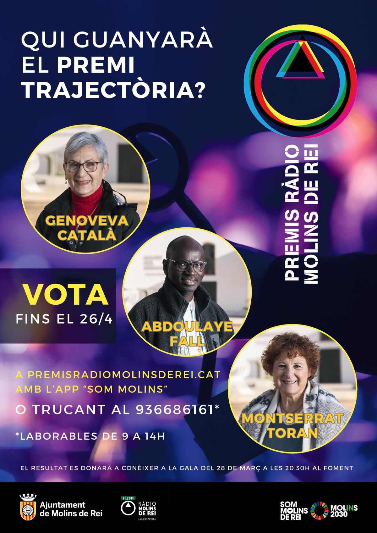 Cartell del Premi a la Trajectòria dels Premis Ràdio Molins 2025
