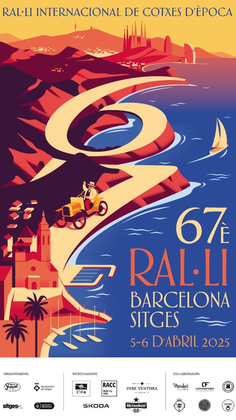 Cartell del 67è Ral·li Internacional de Cotxes d’Època Barcelona-Sitges