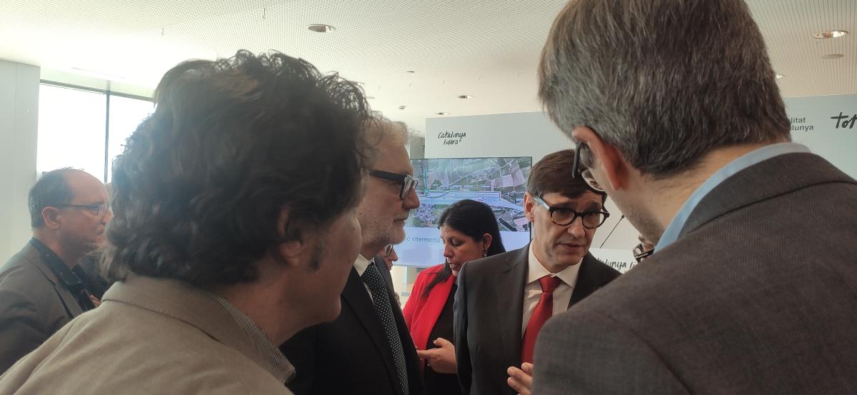 visita Salvador Illa Lleida terminal ferroviària