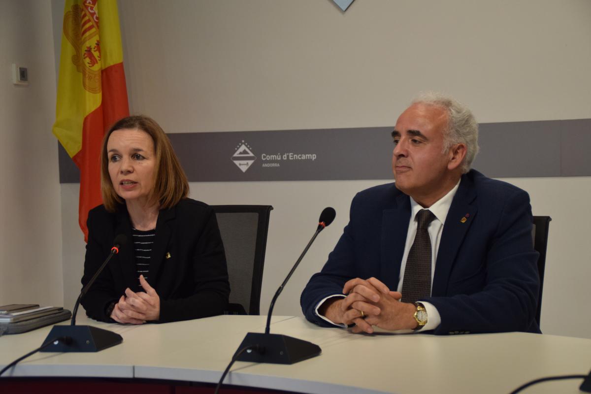 Els consellers a l'oposició del comú d'Encamp, Marta Pujol i José Luís Agudo