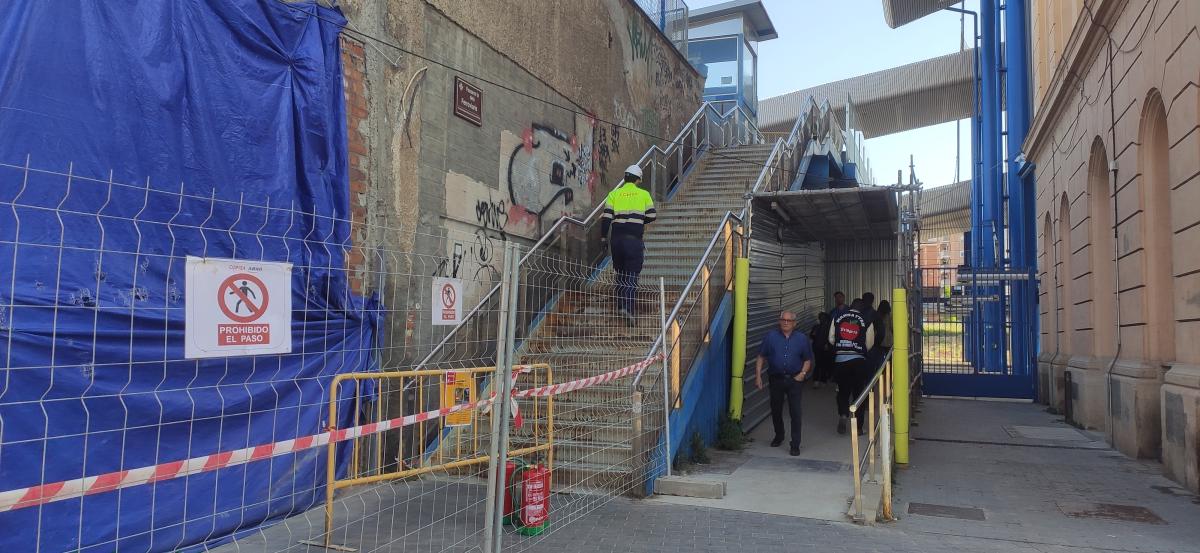 renovació escales passarel·la Lleida