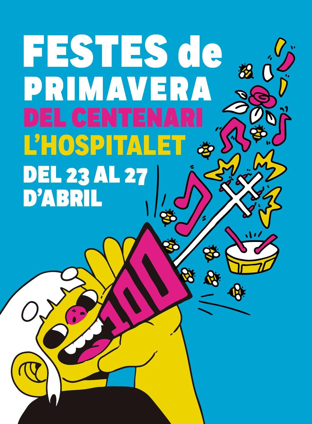 Cartell Festes de Primavera del Centenari de l'Hospitalet - copia