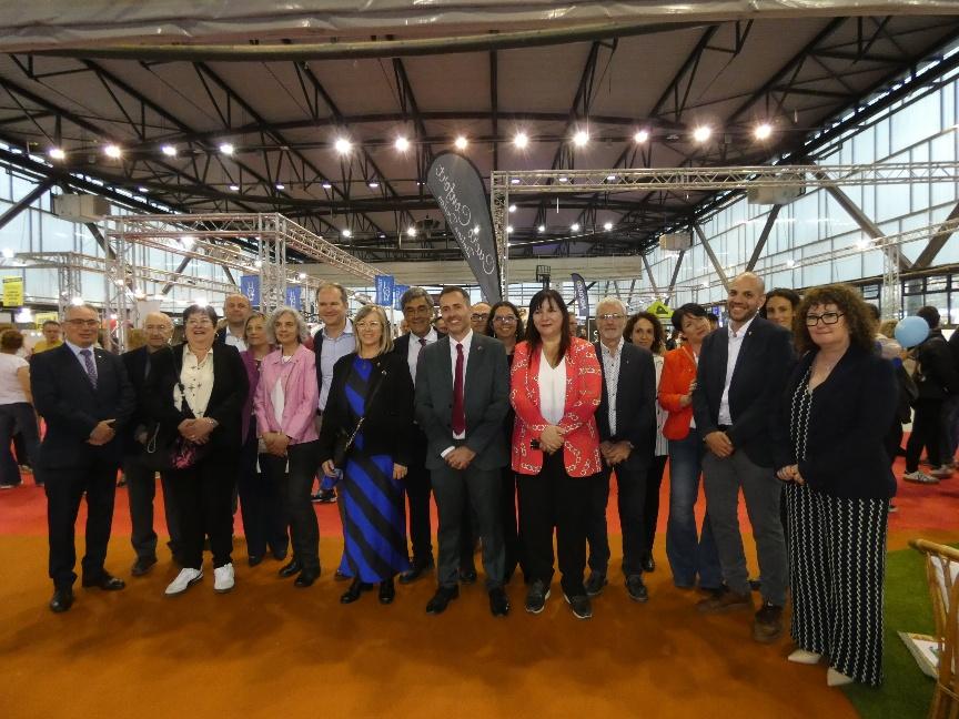 Autoritats en la inauguració de la 79a edició de l'Expoebre 7