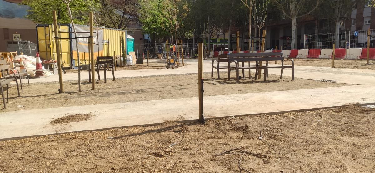 obras paseo verde calle río Ebre Lleida